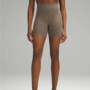 LULULEMON Align Super High Rise Short 10” Inseam Tan color NEW WITH TAGS